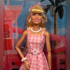 Barbie The Movie Doll in Pink Gingham Dress NWT